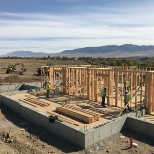 Custom home under construction in Bluffdale Utah